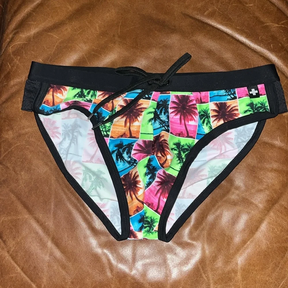 🌴 Andrew Christian island palms bikini swim brief